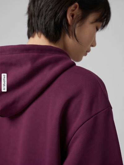 PUMA Relaxed Fit Sweatshirt aus Baumwoll-Mix Bordeaux 3