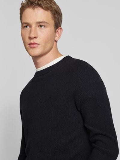 REVIEW Gebreide pullover met ronde hals Zwart - 3