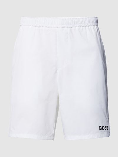 BOSS Green Shorts mit Label-Print Weiss 2