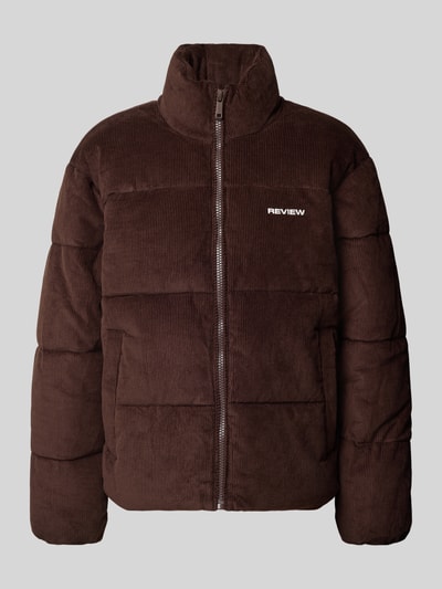 REVIEW Steppjacke mit Reißverschluss Dunkelbraun 2