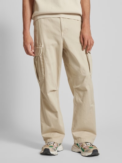 Tommy Jeans Cargobroek met labeldetail, model 'AIDEN' Beige - 4