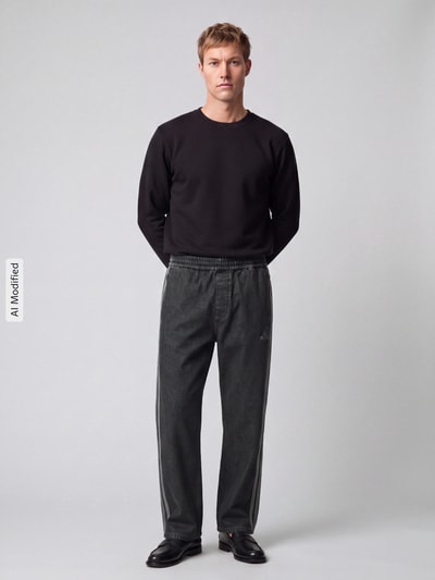 adidas Sportswear Regular Fit Jeans aus reiner Baumwolle  Black 1