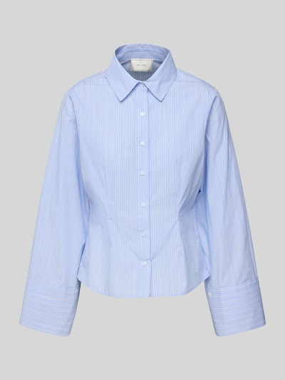 Neo Noir Overhemdblouse met sportmanchetten en kentkraag Lichtblauw - 2