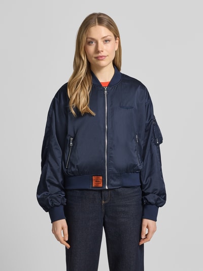 Original Bombers Bomberjack met ritszak op de mouw Marineblauw - 4