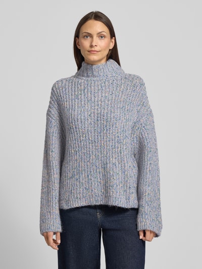 Jake*s Casual Strickpullover mit Stehkragen Lavender 4