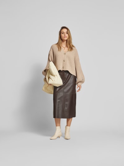Nanushka Oversized Cardigan mit Kaschmir-Anteil Sand 1