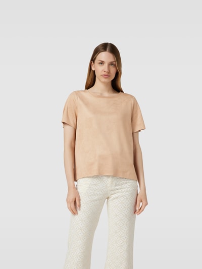 Juvia T-Shirt mit U-Boot-Ausschnitt Camel 4