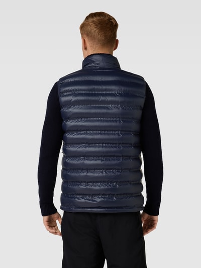 Blauer Usa Steppweste mit seitlichen Reißverschlusstaschen Marineblau 5