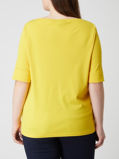 Lauren Ralph Lauren Curve T-shirt PLUS SIZE z rękawem o dł. 1/2 model ‘Judy’  Żółty 5