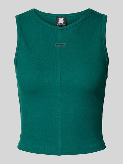 Karo Kauer Top krótki z naszywką z logo Ciemnozielony 2