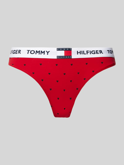 TOMMY HILFIGER String mit elastischem Logo-Bund Modell 'HERITAGE' Rot 1