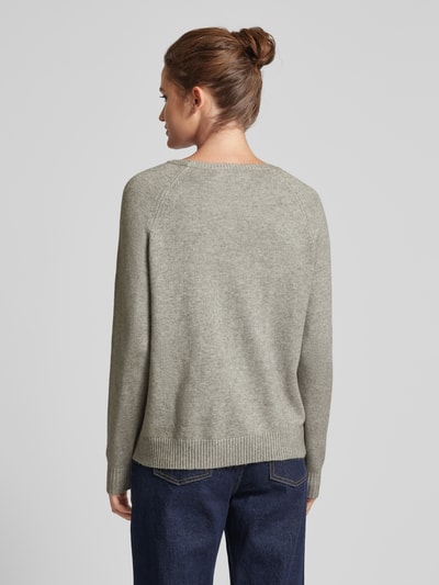 Only Gebreide pullover met ronde hals, model 'LESLY' Middengrijs gemêleerd - 5