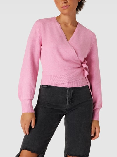 Review Cardigan mit Schnürung Pink 4