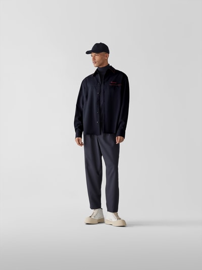 Marni Freizeithemd mit Label-Details Schwarz 1