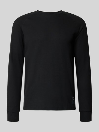 Tom Tailor Denim Regular fit shirt met lange mouwen en wafelstructuur Zwart - 2