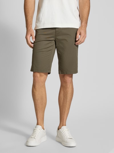 Tom Tailor Slim Fit Bermudas aus Baumwoll-Mix Oliv 4