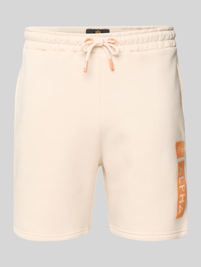 Alpha Industries Sweatshorts mit elastischem Bund und Tunnelzug Offwhite 1