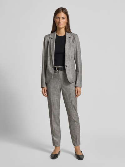 comma Slim fit blazer met reverskraag en paspelzakken Grafiet - 1