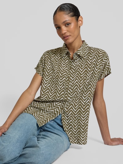 Christian Berg Woman Relaxed Fit Bluse mit Kappärmeln Schilf 3