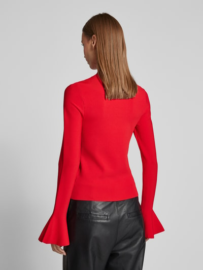 Ted Baker Gebreide pullover met geribde opstaande kraag, model 'LAYNHA' Rood - 5