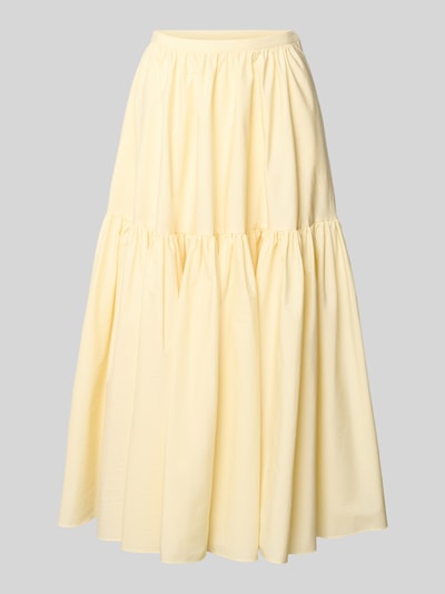 Jake*s Cocktail Maxirock mit Bundfalten Hellgelb 2