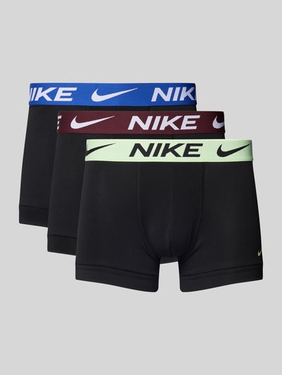 Nike Obcisłe bokserki z elastycznym paskiem z logo w zestawie 3 szt. Czarny 1