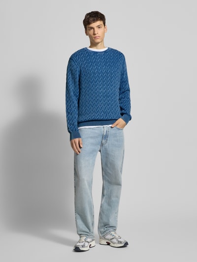 Levi's® Strickpullover mit gerippten Abschlüssen Modell 'PRESIDIO' Jeansblau 1