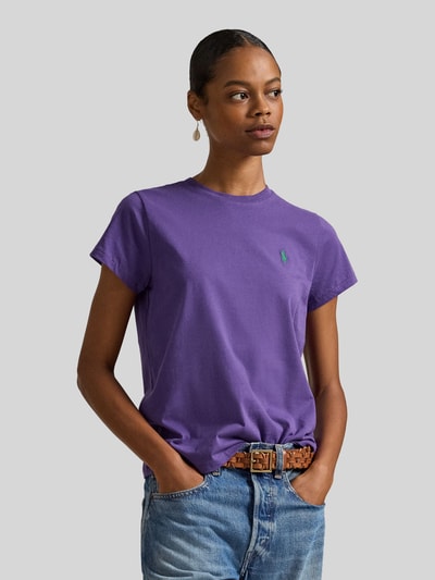 Polo Ralph Lauren Regular Fit T-Shirt aus reiner Baumwolle  Lila 4
