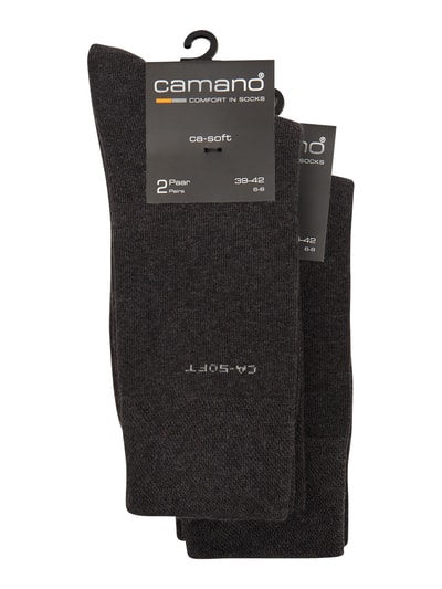 camano Socken im unifarbenen Design im 4er-Pack Anthrazit 2