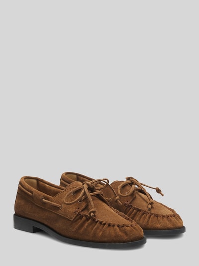BOSS Loafer aus echtem Leder Modell 'Lycia' Mittelbraun 1