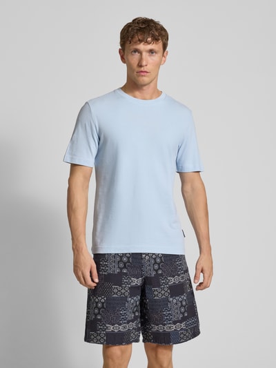 Tom Tailor Regular fit T-shirt van katoenmix Blauw - 4