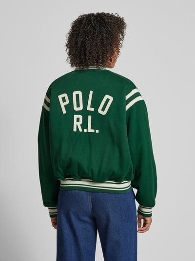 Polo Ralph Lauren Bomberjack met logostitching Olijfgroen - 5