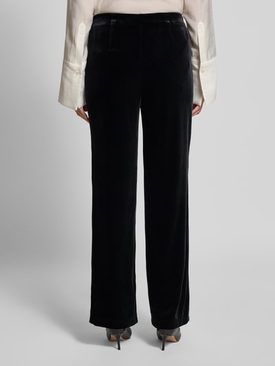 Vero Moda Spodnie aksamitne o kroju relaxed fit z elastycznym pasem model ‘SHANNA’ Czarny 5