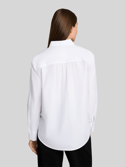 Tom Tailor Loose Fit Hemdbluse aus Baumwoll-Lyocell-Mix Weiss 5