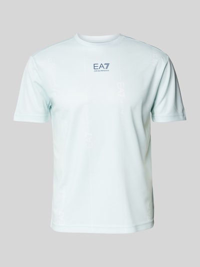 EA7 Emporio Armani T-Shirt mit Label-Print Mint 2