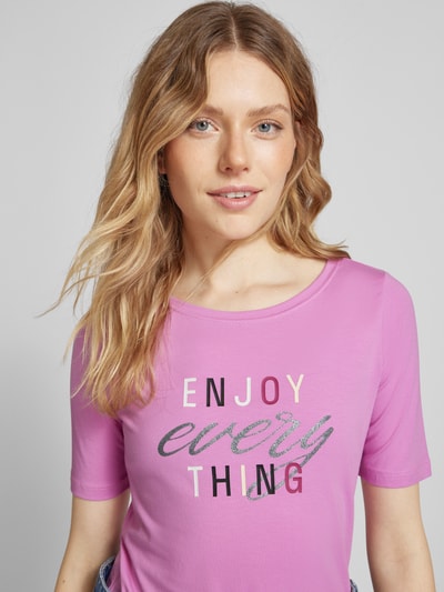 s.Oliver RED LABEL T-shirt met statementprint, model 'Enjoy' Roze - 3