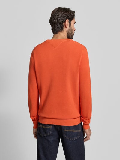 Tommy Hilfiger Regular fit gebreide pullover van zuiver katoen Oranje - 5