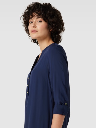 Montego Bluse mit Tunikakragen Dunkelblau 3