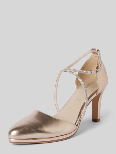 Tamaris Pumps in metallic mit Strasssteinbesatz Gold 1