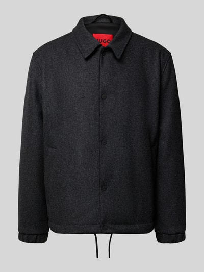 HUGO Regular Fit Kurzmantel aus Schurwoll-Mix Modell 'BAKS' Anthrazit 1