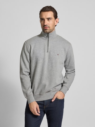 Tommy Hilfiger Sweter z mieszanki bawełny Jasnoszary 4