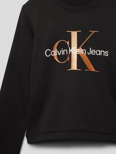 Calvin Klein Jeans Sweatshirt mit Label- und Logo-Print Black 2