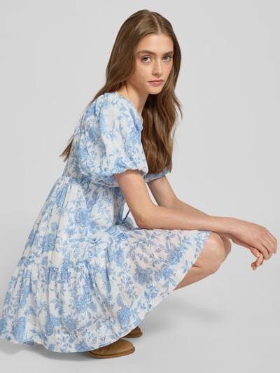 Gina Tricot Mini-jurk met pofmouwen Bleu - 3