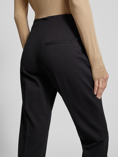 s.Oliver BLACK LABEL Jersey broek met persplooien Zwart - 3