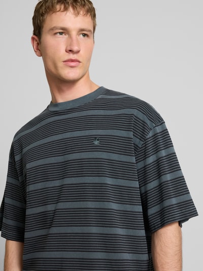 Carhartt Work In Progress Relaxed Fit T-Shirt mit Label-Stitching Modell 'HANSON' Dunkelgruen 3