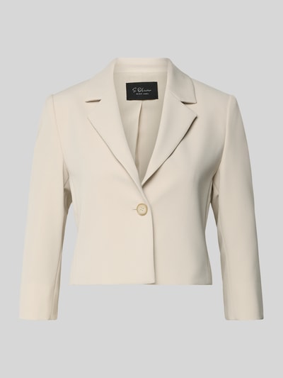 s.Oliver BLACK LABEL Regular Fit Kurzblazer mit Reverskragen Beige 2