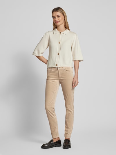 Marc O'Polo Slim Fit Samthose aus Baumwoll-Viskose-Mix Modell 'LULEA' Beige 1