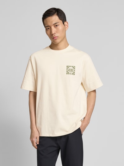 Les Deux T-Shirt mit Label-Print Modell 'Goods' Offwhite 4