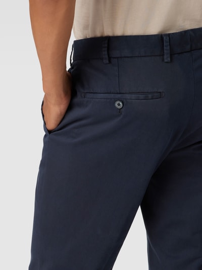 Hiltl Regular Fit Chino im unifarbenen Design Modell 'Tilo' Marine 3