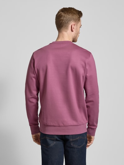 BOSS Sweatshirt mit Label-Stitching Modell 'Soleri' Purple 5